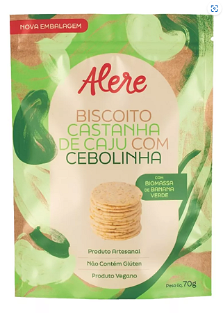 Biscoito Com Biomassa De Banana Verde Cajulinha Alere Gourmet 70g
