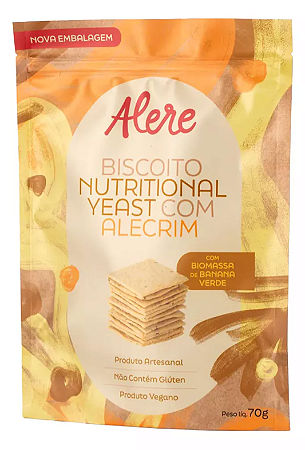 Biscoito Nutritional Yeast Com Alecrim Gourmet Alere 70g