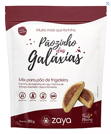 Mix para Pão de Frigideira sem Glúten Zaya Pãozinho das Galáxias Pouch 282g