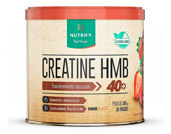 Creatina Hmb Pote 300g Nutrify Morango
