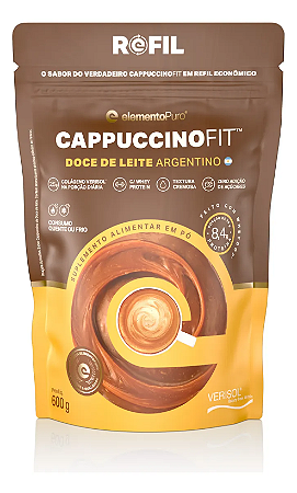 Refil Cappuccino Fit Com Whey Protein E Colágeno 600g