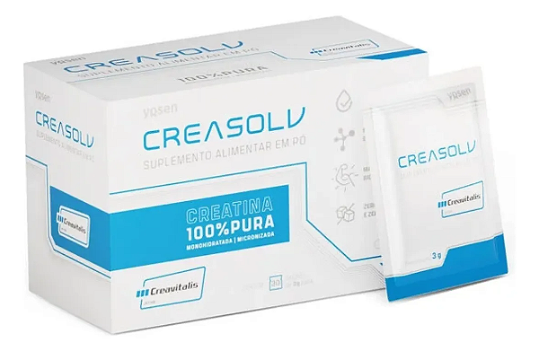 Creatina Creasolv Caixa Com 30 Unidades De 3g Yosen