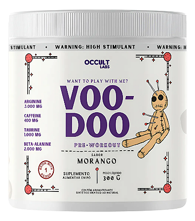 Occult Labs Voo-doo Pré-treino Em Pó 300g
