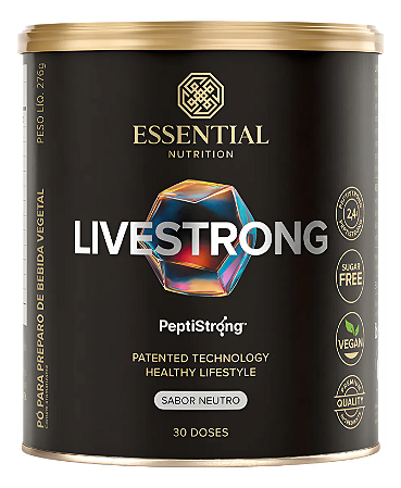 Livestrong Neutro Essential Nutrition Peptistrong Proteína Da Fava