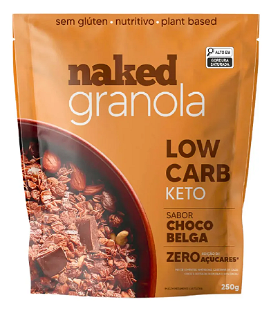 Granola Naked Low Carb Keto Original OU Choco Belga 250g