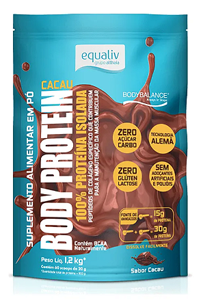 Body Protein Equaliv Cacau 1,2kg Proteína Sem Lactose