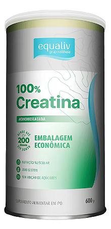 Creatina 100% Monohidratada Equaliv 600g Sem Sabor