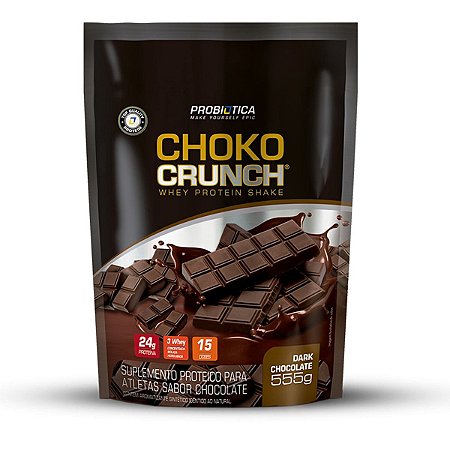 Choko Crunch Probiótica Shake Proteico De Whey 555g Sabores