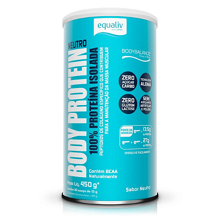 Body Protein Equaliv 450g 100% Proteína Isolada Whey
