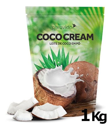Coco Cream Leite De Coco Em Pó 1kg Puravida Vegano Pura Vida