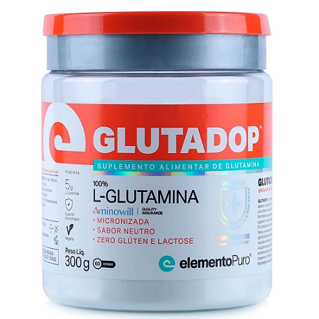 Glutamina Top Glutadop 300g Elemento Puro