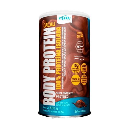 Body Protein Cacau Peptídeos Colágeno, Bcaa 600g Equaliv