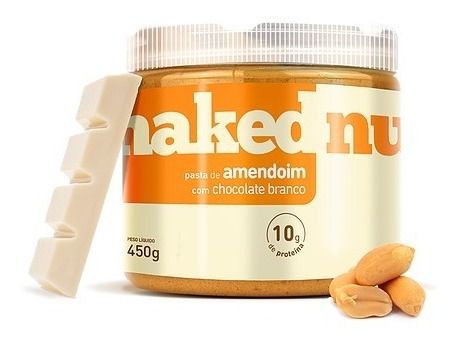 Pasta De Amendoim Com Chocolate Branco Naked Nuts 450g