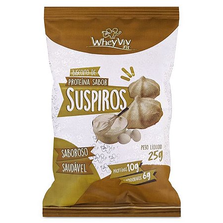 Suspiro Com Whey Protein Orgânico Zero Açúcar Wheyviv 25g