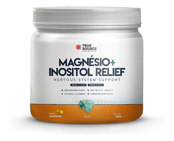 True Source Magnésio Inositol Relief Relax Limão 300g True