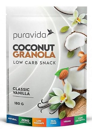 Puravida  Granola Zero Coconut Classic Vanilla 180g