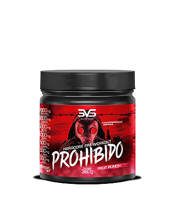 Pré Treino Prohibido 360g 3vs Nutrition Suplemento Beta
