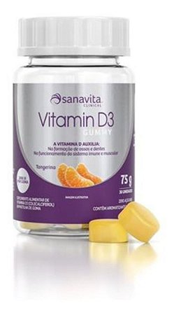 Sanavita Vitamina D3 2000 Ui Gomas Para Crianças E Adultos