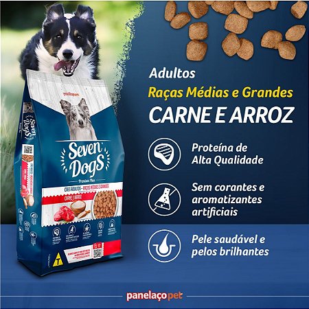 SEVEN DOGS - ADULTOS - CARNE ARROZ - 15KG