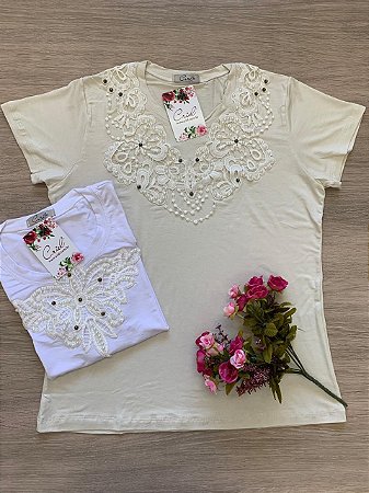 298 Blusa Viscolycra Com Guipir