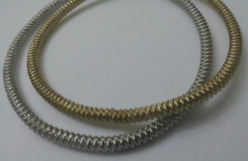Conjuto 2 Pulseiras Mola - Prata e Dourado