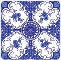 AZ004 kit com 24 peças azulejos porcelana colonial portugues 15,4x15,4 cm