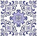 Azulejo Colonial Portugues 027 , kit com 24 peças em porcelana 15,4x15,4 cm