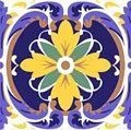 Azulejos Colonial 030, kit com 24 peças porcelana 15,4x15,4 cm  e alta durabilidade