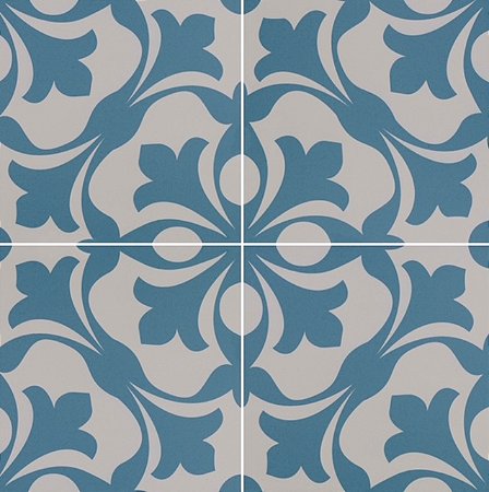 PISO EM PORCELANA HIDRAULICA OCEAN BLUE  20X20 CM KIT COM 15 PEÇAS