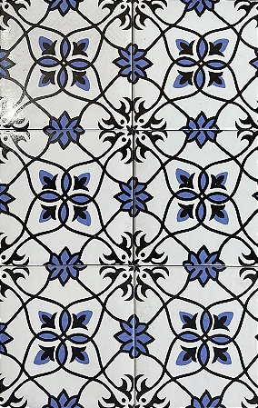 AZULEJOS EM CERÂMICA HIDRAULICA COLONIAL PORTUGUES 20X20 CM KIT COM 15 PEÇAS