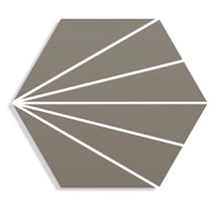 ladrilhos hidraulicos modelo 3R nas cores cinza comum e branco 20x23 cm