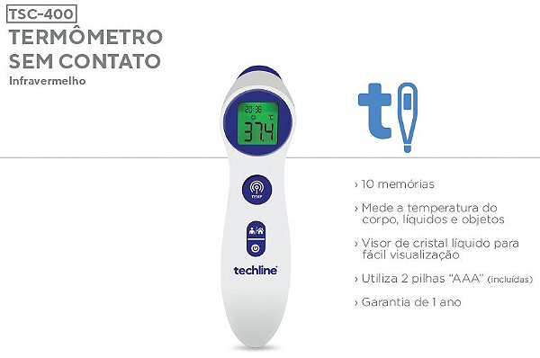 Termômetro Infravermelho Sem Contato - Techline