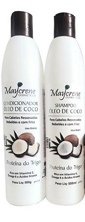 Kit shampoo e condicionador com óleo de coco 500ml cada