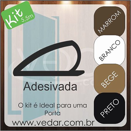 Kit - Borracha de Vedação Adesiva para 1 (uma) porta