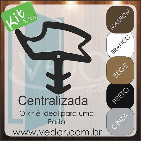 Kit - Borracha de Vedação Encaixe Frontal para 1 (uma) porta