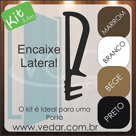 Kit - Borracha de Vedação Encaixe Lateral para 1 (uma) porta