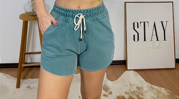 short moletom feminino