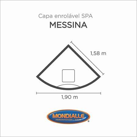 Capa Spa Enrolável Banheira Messina Mondialle