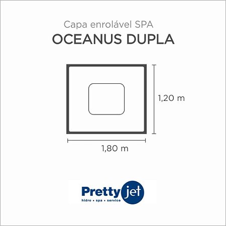 Capa Spa Enrolável Banheira Oceanus Dupla Pretty Jet