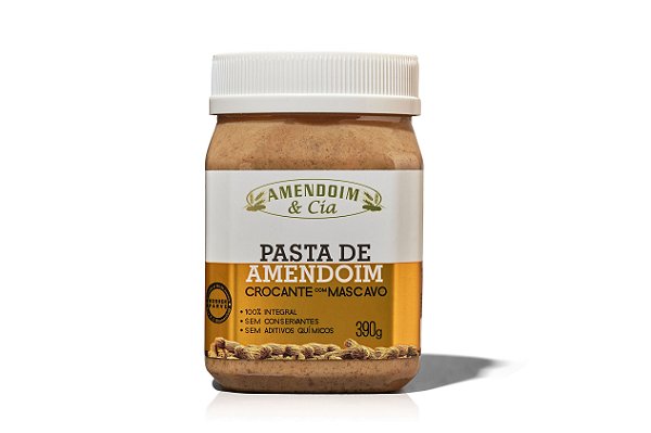 Pasta de Amendoim Crocante com Mascavo - 390g