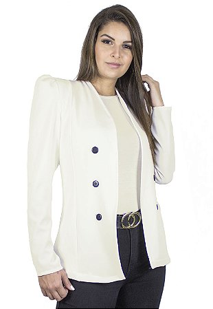 blazer alfaiataria off white