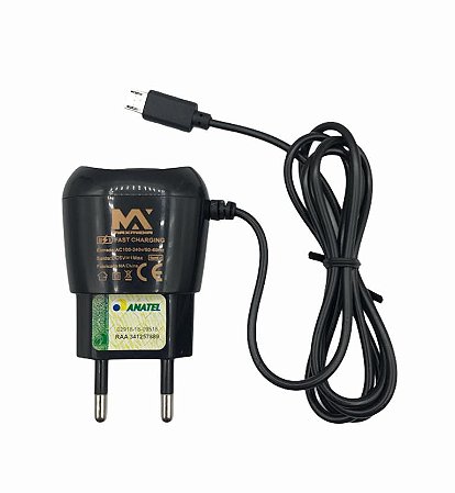 CARREGADOR DE CELULAR 5V 2.1A MICRO USB V8 SAQUINHO MAXMIDIA MAX-CAR97