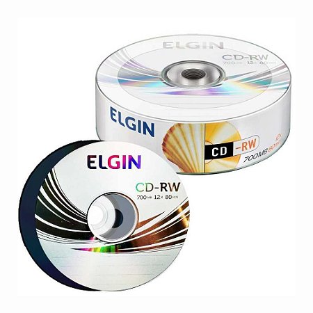 CD-RW ELGIN 700MB BULK 25 REGRAVAVEL