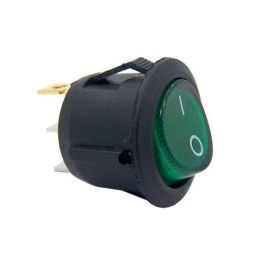 CHAVE GANGORRA LIGA DESLIGA 6A250C 10A125V 3 TERMINAIS MXT KCD1-106 VERDE