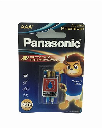 PILHA PALITO PANASONIC ALCALINA PREMIUM  AAA C/ 2  (03743) LR03EGR/2B96