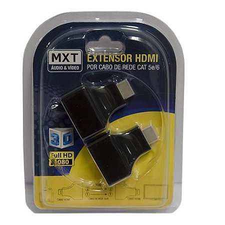 EXTENSOR HDMI 3D 30 METROS VIA CABO DE REDE UTP CAT5E/6