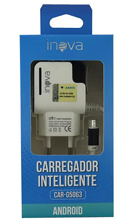 CARREGADOR INTELIGENTE V8 INOVA 2USB CAR-G5063
