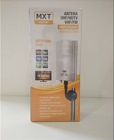 ANTENA AMPLIF. VHF/UHF/HDTV/FM INTERNA/EXTERNA 25DB MDTV-600