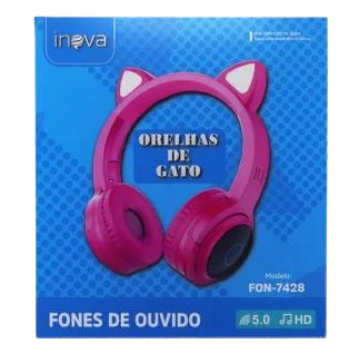 HEADPHONE ORELHA DE GATO INOVA FON7428