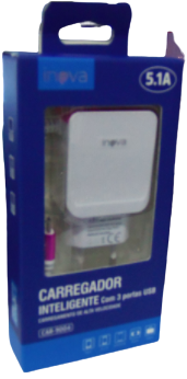 CARREGADOR INTELIGENTE 3 USB 5.1A V8 INOVA CAR- 9004